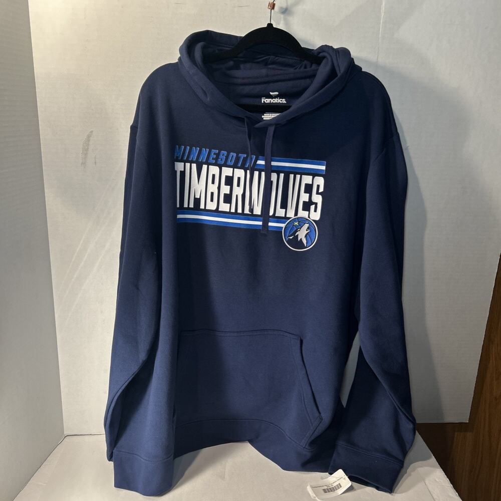 Fanatics Minnesota Timberwolves NBA Navy Pullover Hoodie 3XL NWT